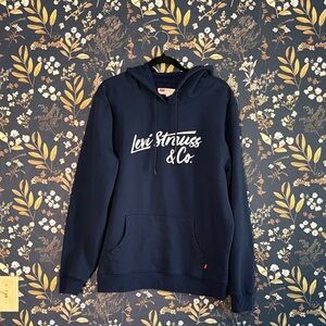 Levi's Men's Navy Logo Hoodie XL